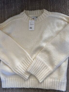 Nordstrom Cream Knit Crewneck Sweater
